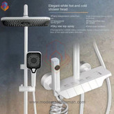 نمای کناری دوش حمام دکمهای با پاشش دوحالته