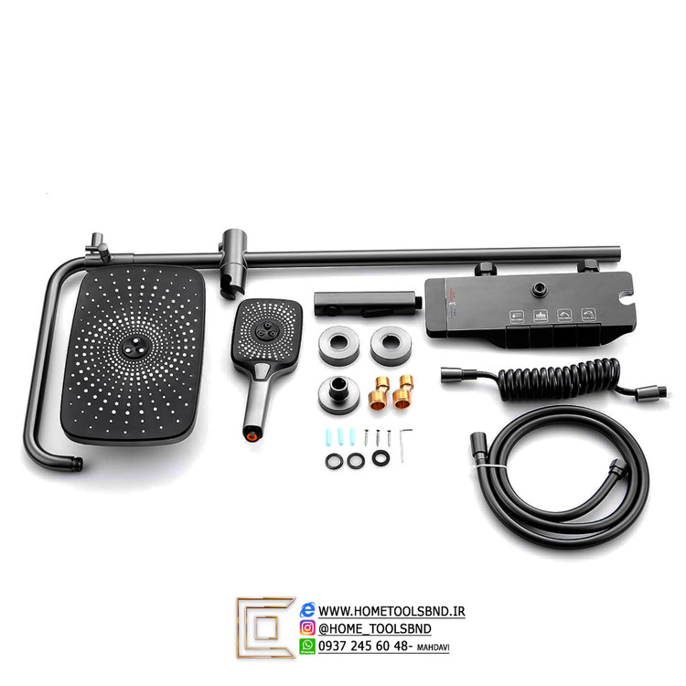 ارتفاع قابل تنظیم دوش حمام پیانویی