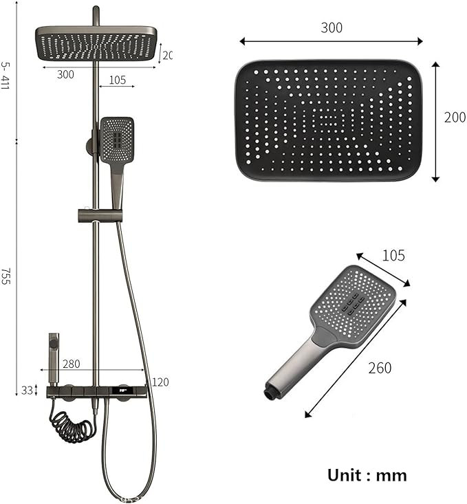 علم دوش و دوش بارانی و سر دوش تلفنی