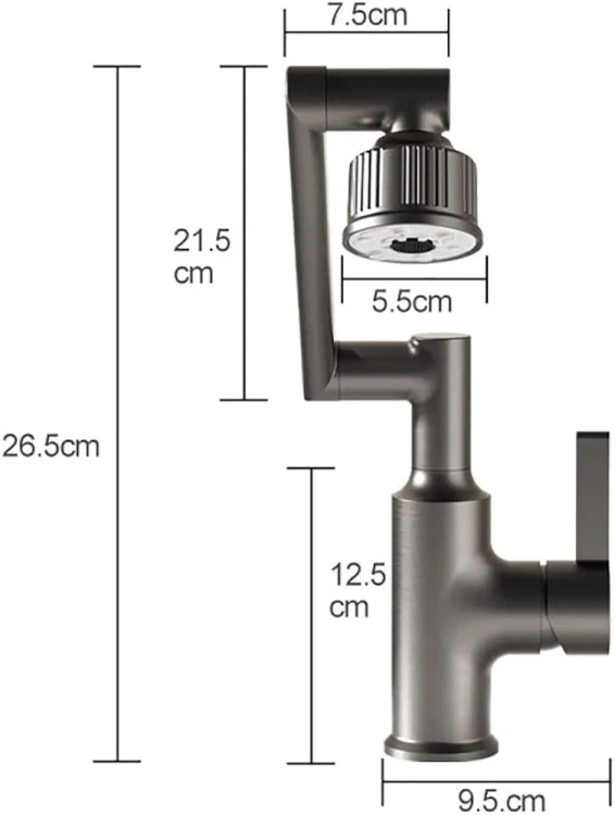 سرشیر چرخان ۳۶۰ درجه مدرن برای سرویس بهداشتی