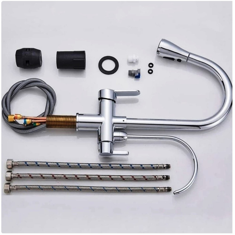 شیر ظرفشویی مدرن با شلنگ کشویی