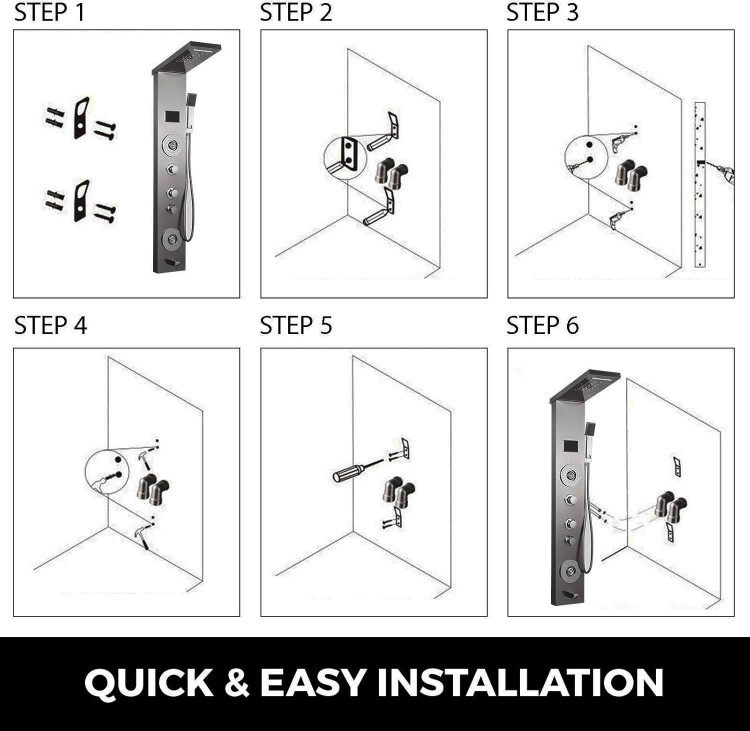 نمای نزدیک از نمایشگر دیجیتال پنل دوش PING