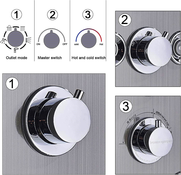 دوش سقفی متصل به پنل هوشمند