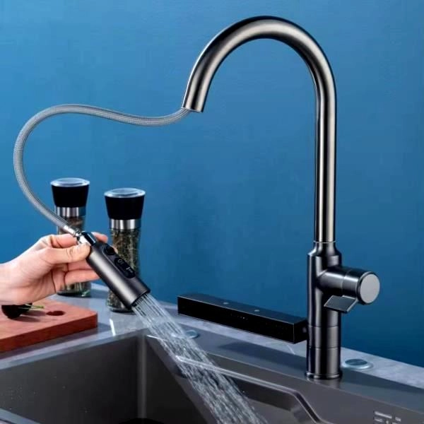 شیر ظرفشویی آبشاری با طراحی مدرن و صرفه‌جویی در آب