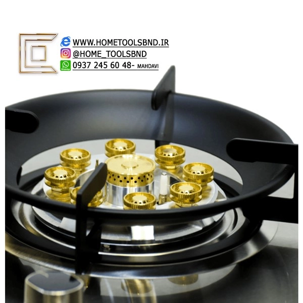 اجاق گاز صفحه‌ای دو شعله اتمی تاشو برند JEC با طراحی شیک و مدرن