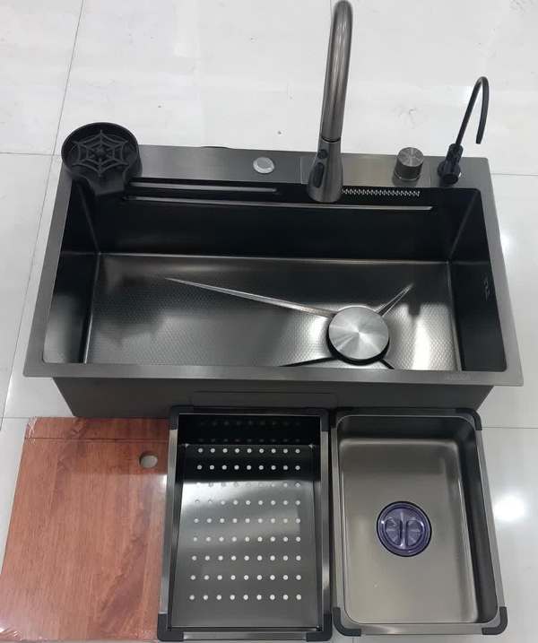 سینک آشپزخانه آبشاری مدرن ۷۵ سانتی‌متر